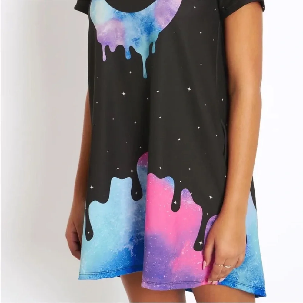 BlackMilk | Limited Edition Galaxy Melt Swing Tee Dress - Picture 6 of 11